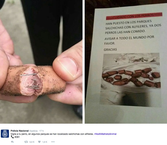 salvar-la-vida-a-tu-perro-si-ha-comido-salchichas-con-alfileres-tuit-policia